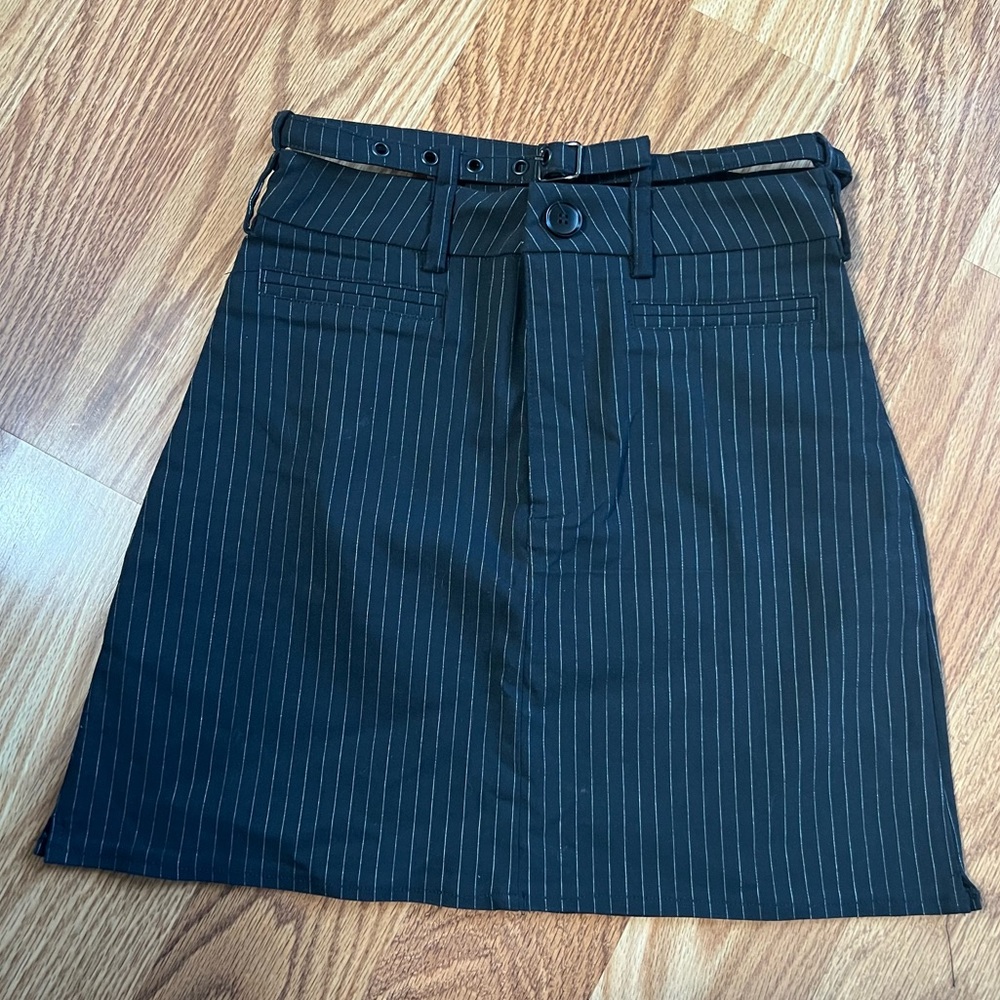 Princess Polly pinstripe skirt with matching belt